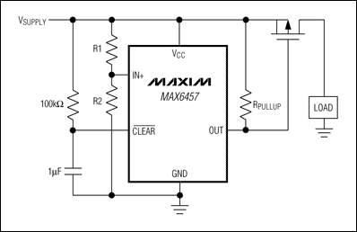 圖2. 當(dāng)監(jiān)控電路檢測到過壓情況時，p溝道MOSFET斷開電源。