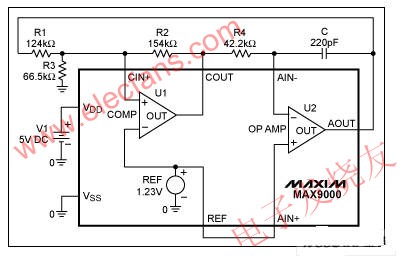 用MAX9000實現(xiàn)三角波發(fā)生器 www.www27dydycom.cn