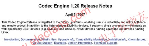 Codec Engine 1.20 Release Notes截圖 www.www27dydycom.cn