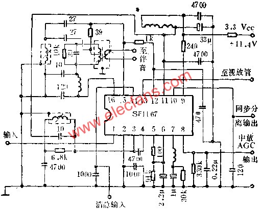 SF1167圖象中放電路的應(yīng)用電路圖  www.www27dydycom.cn