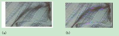 圖8：自適應內(nèi)置3D梳狀濾波器的解碼器的結果(a)明顯優(yōu)于內(nèi)置2D梳狀濾波器的解碼器(b)。