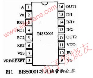 BISS0001芯片的管腳分布圖 www.www27dydycom.cn