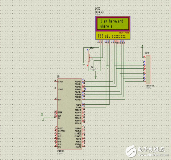 單片機控制液晶顯示字符的Protues仿真(圖文)