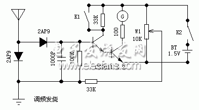 微功率發(fā)射機用場強儀電路
