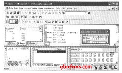 圖6程序調(diào)試時(shí)的連續(xù)運(yùn)行