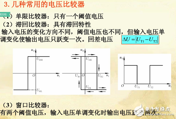 電壓比較器PPT對(duì)比介紹(涵電壓比較器常見(jiàn)電路圖分析)