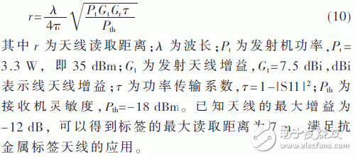 設(shè)計應(yīng)用超高頻（UHF）的小型無源屬射頻識別（RFID）電子標(biāo)簽天線
